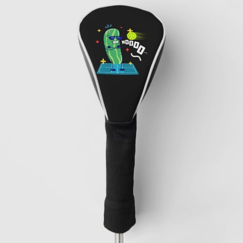 Funny Pickle Playing Pickleball _ Scared The Pickl Golf Head Cover