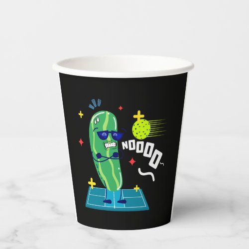 Funny Pickle Playing Pickleball _ Scared The Pickl Paper Cups