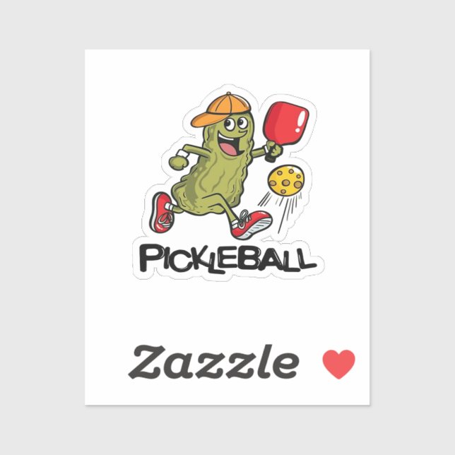 Funny Pickle Playing Pickleball  Sticker (Sheet)