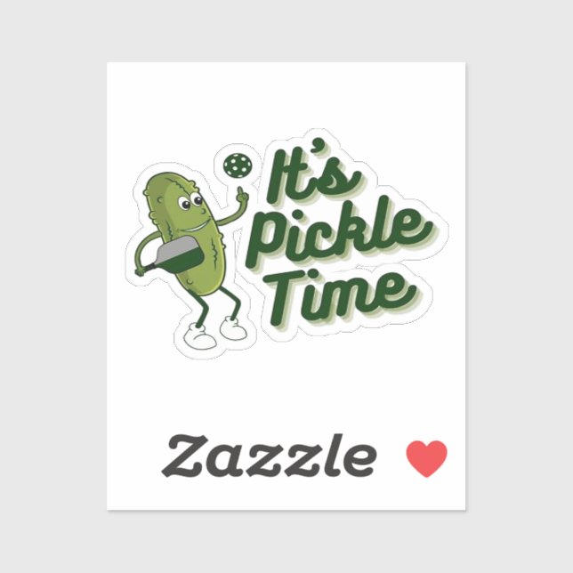 Funny Pickle Playing Pickleball  Sticker (Sheet)