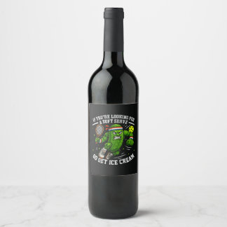 Funny Pickle Playing Pickleball Wine Label