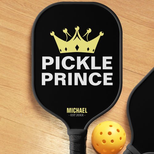 Funny Pickle Prince Crown Mens White  Black Pickleball Paddle