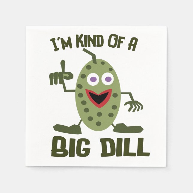 Funny Pickle Pun Cocktail Napkins (Front)