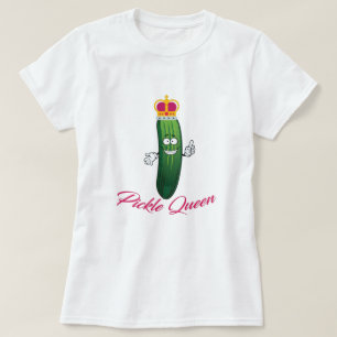 Funny Pickle Queen Dill With It Funny Humor Distre T-Shirt