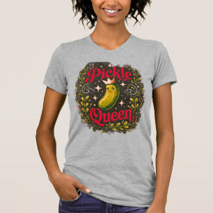 Funny Pickle Queen T-Shirt - Cute Pickle Lover Cro