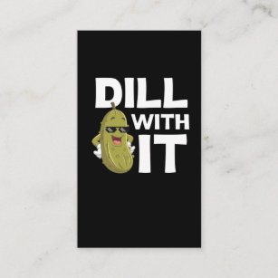 Funny Pickle Quote Vegetarian Food Pun Humor Business Card
