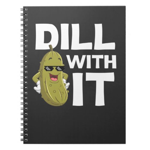 Funny Pickle Quote Vegetarian Food Pun Humor Notebook