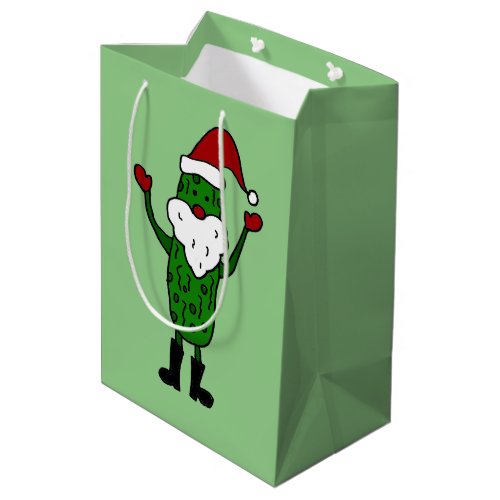 Funny Pickle Santa Claus Gift Bag