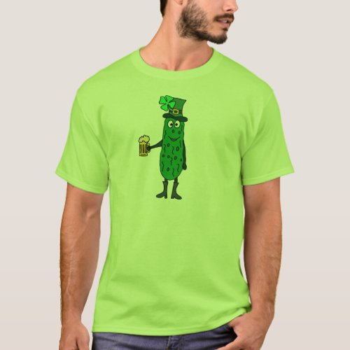 Funny Pickle St Patricks Day Art T_Shirt