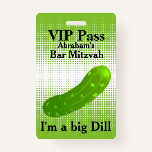 Funny Pickle VIP Party Badge | Zazzle