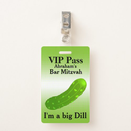 Funny Pickle VIP Party Badge