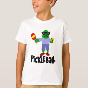 Funny Pickle with Pickleball Paddle T-Shirt