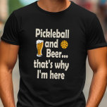Funny Pickleball and Beer That's Why I'm Here Tri-Blend Shirt<br><div class="desc">When all you want to do is play a few games then grab a beer this pickleball t-shirt is perfect for you.</div>