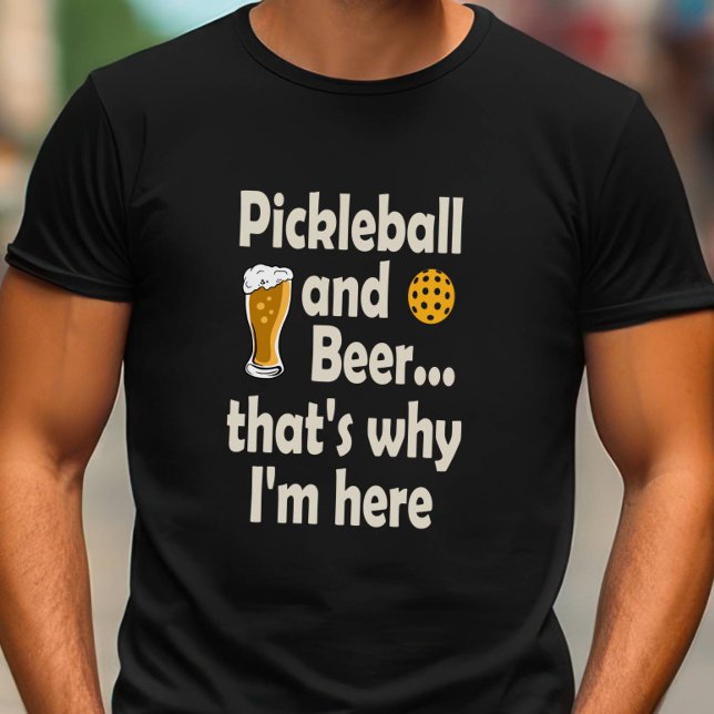 Funny Pickleball and Beer That's Why I'm Here Tri-Blend Shirt (Creator Uploaded)