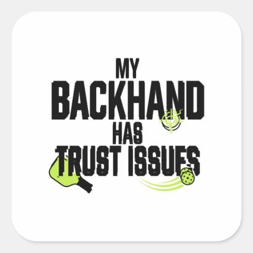 Funny Pickleball Backhand Sticker
