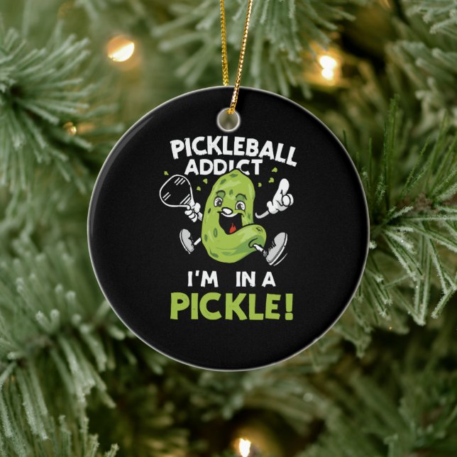 Funny-Pickleball Ceramic Ornament (Tree)