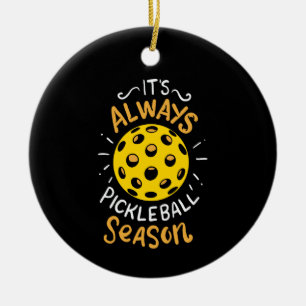 Funny Pickleball Ceramic Ornament
