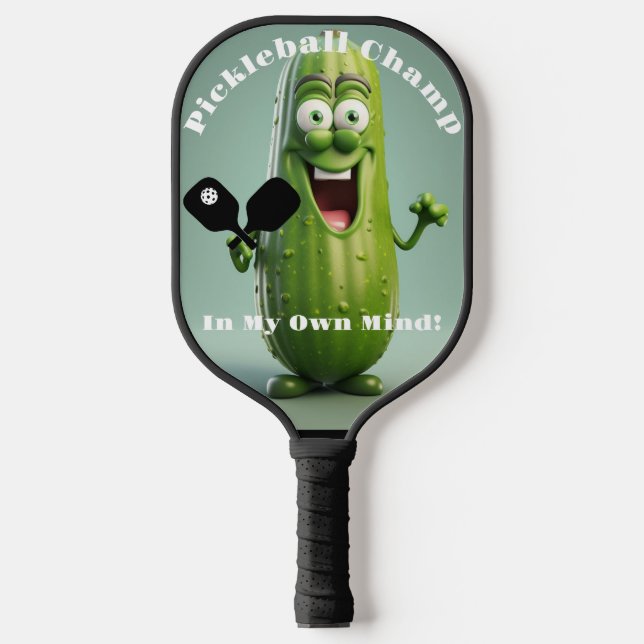 Funny Pickleball Champ Pickleball Paddle (Front)