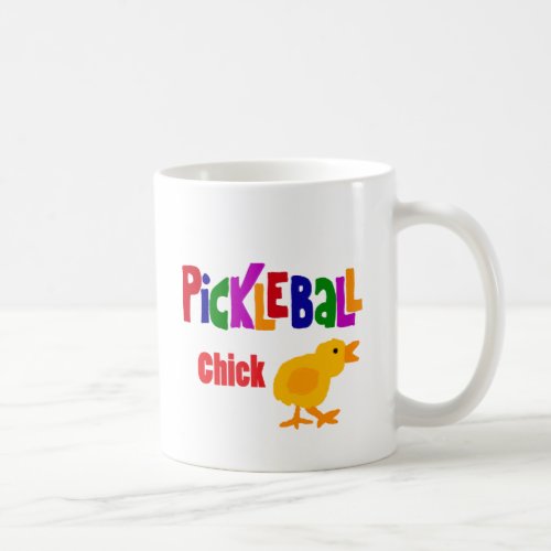 Funny Pickleball Chick Art Coffee Mug
