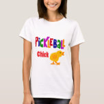 Funny Pickleball Chick Art T-shirt at Zazzle
