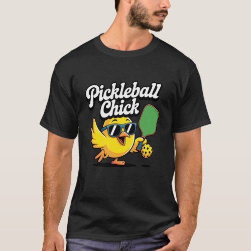 Funny Pickleball Chick Paddle Sport Chick Lover Wo T-Shirt