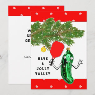 Funny Pickleball Christmas Card