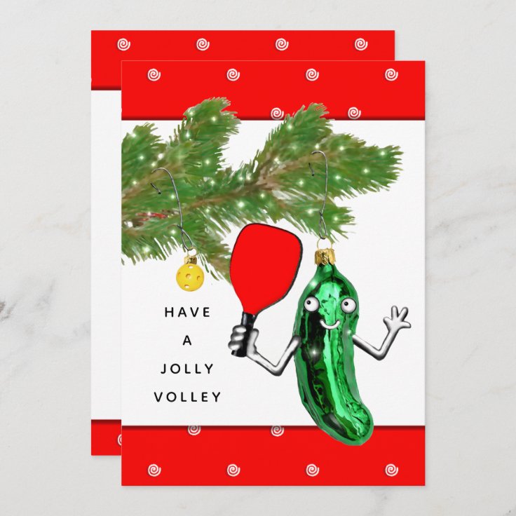 Funny Pickleball Christmas Card Zazzle