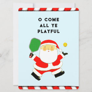 Funny Pickleball Christmas Holiday Card