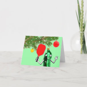 Funny Pickleball Christmas Holiday Gift Card
