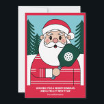 Funny Pickleball Christmas Santa Your Custom Text  Holiday Card<br><div class="desc">Spread holiday cheer on and off the court with this festive pickleball Christmas card! Featuring a jolly pickleball Santa and space for your custom text on the front and back, this card is perfect for pickleball players, clubs, coaches, or anyone who loves the sport. Add your personal messages easily, and...</div>