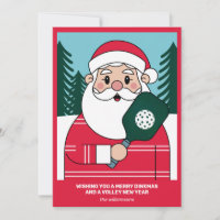 Funny Pickleball Christmas Santa Your Custom Text 