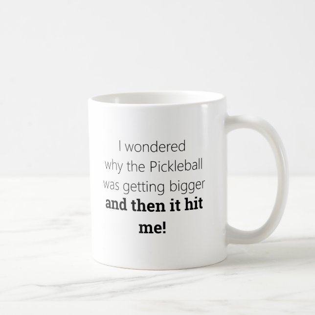 Funny Pickleball Coffee Mug by Deb Jeffrey (Right)