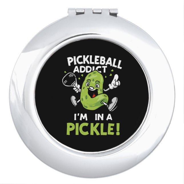 Funny-Pickleball Compact Mirror (Front)