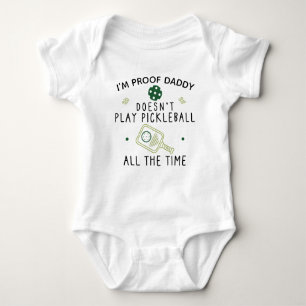 Funny Pickleball Daddy Cute Pickleball Paddles Baby Bodysuit