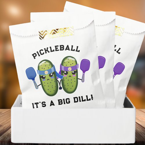 Funny Pickleball Dill Pickle Blue  Purple Favor Bag