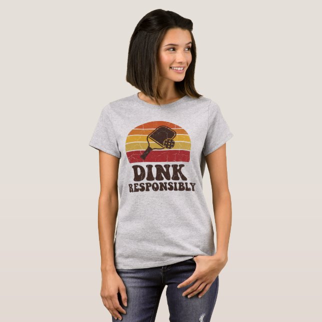Funny Pickleball Dink Paddle Player T-Shirt (Front Full)