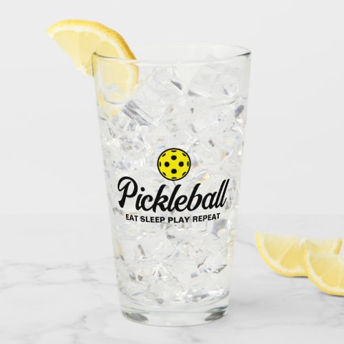 Funny pickleball drink glass gift for mom or dad