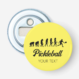 Funny Pickleball Evolution Personalized Bottle Opener