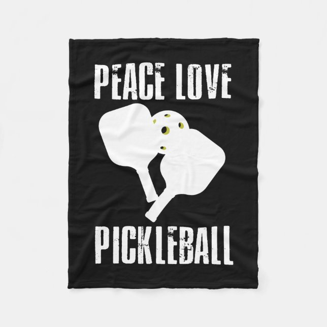 Funny Pickleball  Fleece Blanket (Front)