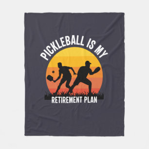 funny pickleball Fleece Blanket