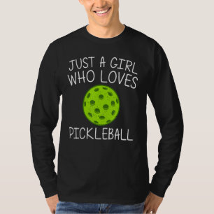 Funny Pickleball For Girls Kid Pickleball Pickle B T-Shirt