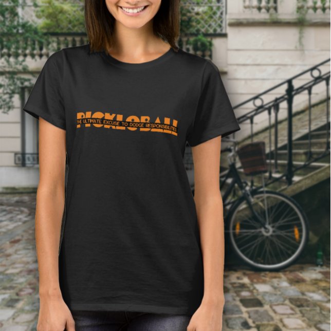 Funny Pickleball for Women and Mom orange slogan T-Shirt (Creator Uploaded)