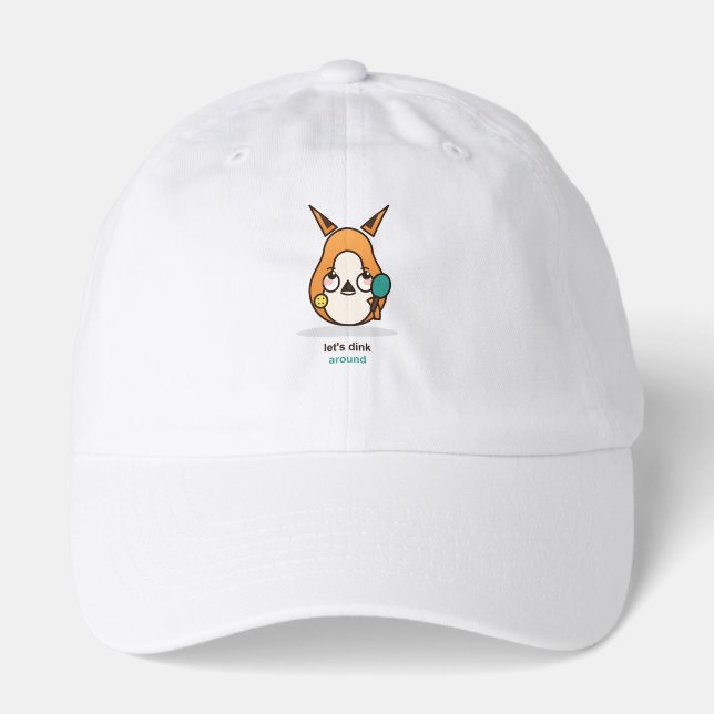 Funny Pickleball Fox Lets Dink Around Hat (Front)