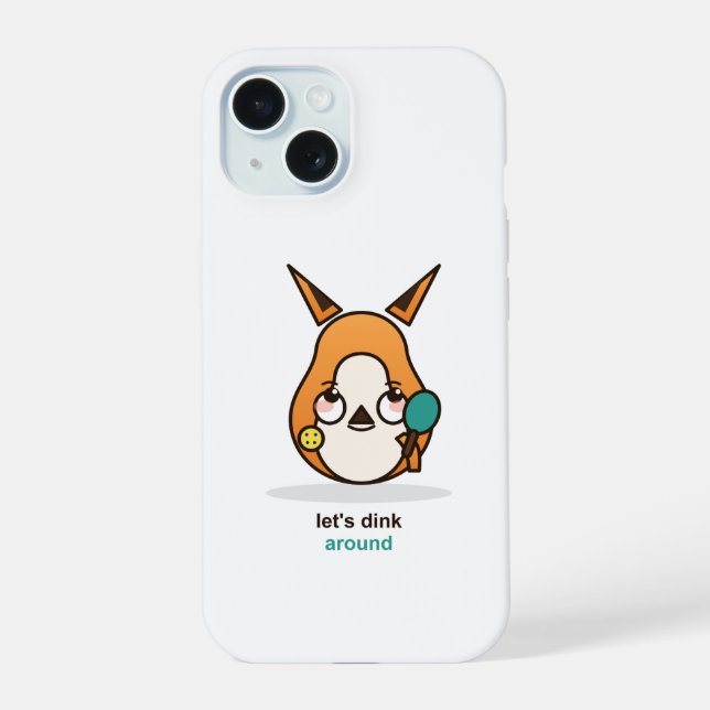 Funny Pickleball Fox Lets Dink Around Iphone Case (Back)