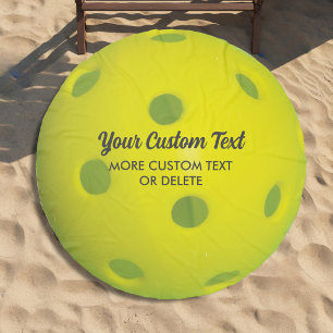 Funny Pickleball Gift, Custom Pickleballer Name Beach Towel