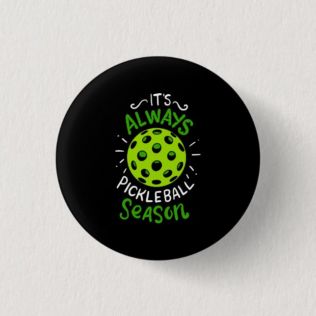 Funny Pickleball Gifts Button (Front)
