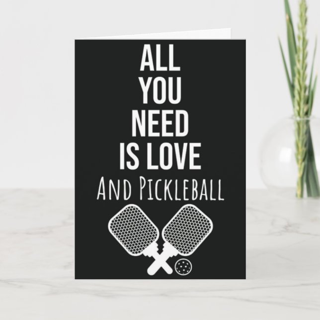 Funny Pickleball Greeting Card for Player Or Lover (Front)