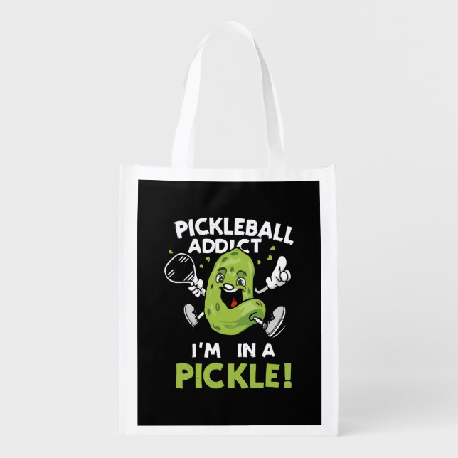 Funny-Pickleball Grocery Bag (Front)