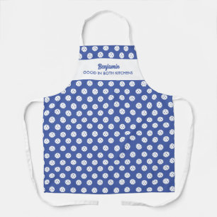 Funny Pickleball Humor Personalized Text Blue Apron