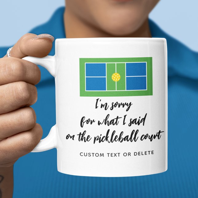 Funny Pickleball Humor, Pickle Baller Gift Custom  Coffee Mug (Creator Uploaded)